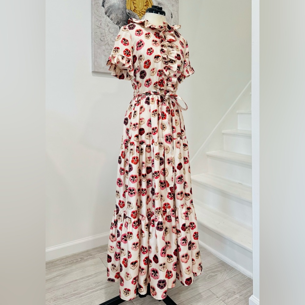 La Doublej Long And Sassy Midi Dress
Micro Pansy in Silk Twill - Picture 5 of 15